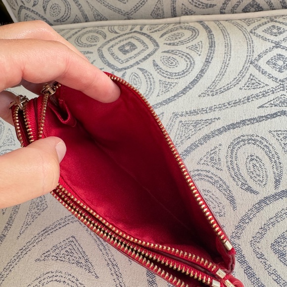 Coach Double-Zip Leather Wristlet – Red - Picture 4 of 11